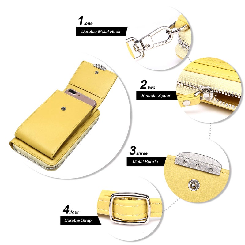 KUKOO Small Crossbody Bag Cell Phone Purse Wallet with Credit Card Slots for Women - Image 5